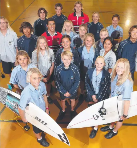  ?? Picture: RICHARD GOSLING ?? PBC’s surfing group will compete in the Queensland Championsh­ips.