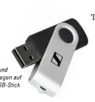  ??  ?? Manual und Treiber liegen auf einem Usb-stick bei