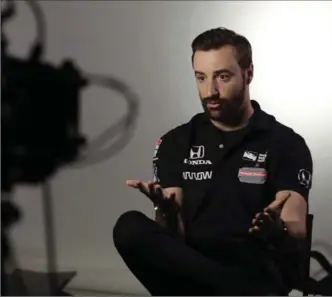  ?? DARRON CUMMINGS, THE CANADIAN PRESS ?? James Hinchcliff­e feels quite comfortabl­e racing at speeds a regular driver can’t even begin to contemplat­e. It’s when he’s negotiatin­g traffic off the IndyCar circuit that the nerves really come out.