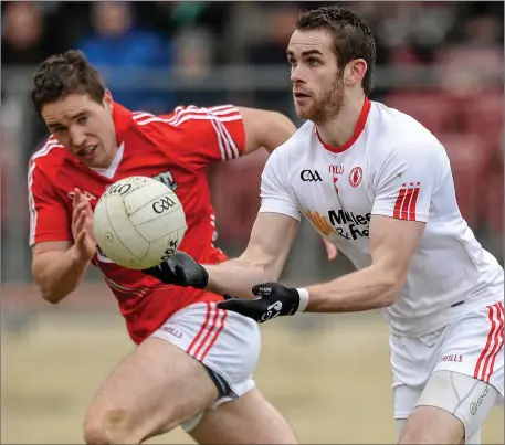  ?? Photo by Oliver McVeigh / Sportsfile ?? Cork’s Colm O’Neill in action against Tyrone in Omagh during a National Football league match in 2015