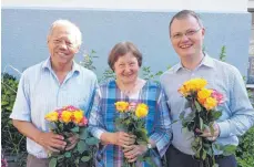  ?? FOTO: PRIVAT ?? Markus Baumann-Bilger (von links) und Annette Santally gehen in den Ruhestand. Manuel Kopp widmet sich einer neuen berufliche­n Herausford­erung.