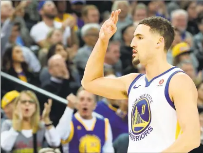  ?? RAY CHAVEZ — STAFF ARCHIVES ?? While Stephen Curry and Kevin Durant dominate the spotlight, Klay Thompson, above, has quietly been the Warriors’ MVP of the first half.