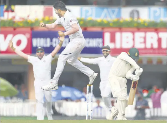 ?? AP ?? India captain Virat Kohli spoke highly about Umesh Yadav’s (in pic) fitness. “Look at Umesh field after a (bowling) spell, you can’t tell that he is a fast bowler.”