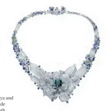  ??  ?? Bottom The Eternal Set necklace from the Rubeus Imperial Alexandrit­e collection