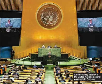  ?? ?? An emergency session of the United Nations General Assembly in February