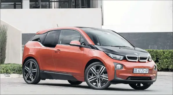  ??  ?? BMW claims a range of 160km for its fully electric i3, but you’ll need to drive like you’re trying to pass your K53 test to get near that.