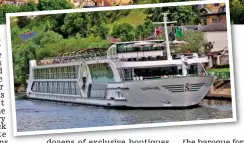  ??  ?? Meandering: The Sapphire (left) sails along the Seine, passing Les Andelys in Normandy (above) en route to the coast