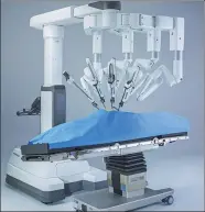  ?? PROVIDED TO REUTERS ?? Intuitive Surgical's da Vinci Xi robot-assisted system is integrated with a patient operating room table in this image taken in Sunnyvale, California, last year.