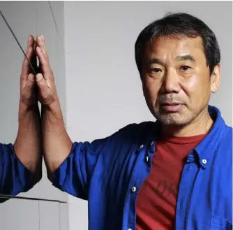  ??  ?? Haruki Murakami: characters remain as unflappabl­e and self-possessed as always.