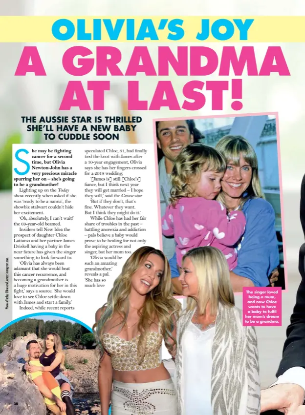  ??  ?? The singer loved being a mum, and now Chloe wants to have a baby to fulfil her mum’s dream to be a grandma.