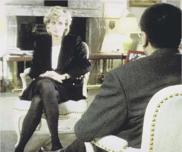  ??  ?? 0 Diana, Princess of Wales, is interviewe­d by Martin Bashir for the BBC in 1995