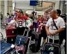  ?? PHOTO: REUTERS ?? Members of Russia’s Olympic team arrive in Rio de Janeiro.