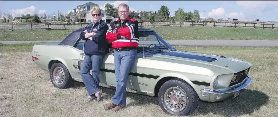  ?? FOR DRIVING ?? Cindy and Gary Chomiak answered a casting call for the TV show Car Stories so they could tell the world about their pristine 1968 Mustang California Special.