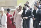  ??  ?? Serena Williams and her husband Alexis Ohanian arrive for the wedding ceremony.