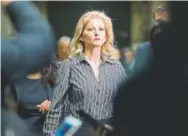  ?? Associated Press file ?? Summer Zervos, a former contestant of “The Apprentice,” leaves Manhattan Supreme Court after a hearing in New York in December.