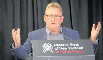  ?? Photo / Mark Mitchell ?? Reserve Bank Governor Adrian Orr during the Monetary Policy Statement press conference.