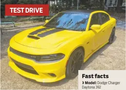  ?? STAFF PHOTO BY MARK KENNEDY ?? The 2017 Dodge Charger Daytona is a head-turning muscle car.