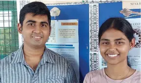  ?? Photo: Salote Qalubau ?? University of Fiji MBBS students Sumil Sharma and Achsah Sho.