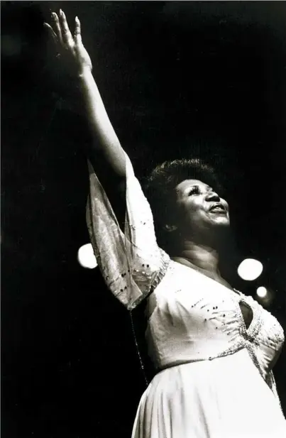  ?? Keystone/Getty Images ?? Aretha Franklin, the Queen of Soul, performs in 1980.