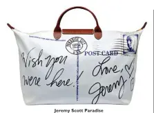  ??  ?? Jeremy Scott Paradise tote, Longchamp