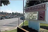  ?? MATT BARAKAT/AP ?? J.E.B. Stuart High School in Falls Church, Va., will be renamed. Stuart was a slaveholdi­ng Confederat­e general.