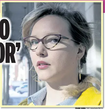  ?? FRANK GUNN/THE CANADIAN PRESS ?? Women’s rights advocate Julie Lalonde says more women are opening up about their own experience­s as high-profile cases of sexual assault and harassment play out in the headlines.