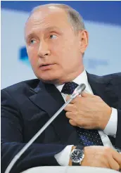  ?? PHOTO AFP ?? Vladimir Poutine, hier, lors d’une conférence du club Valdaï organisée à Sotchi.