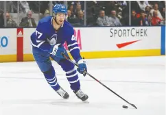  ?? Claus Andersen / Gett y Images files ?? After a hot start, Pierre Engvall of the Toronto Maple Leafs has just a goal and two assists in the last 24 games.