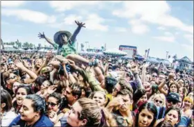  ?? SUBMITTED ?? A crowd surfer enjoys a Warped Tour show.