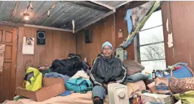  ?? SARAH WARNOCK/USA TODAY NETWORK ?? Clara Daniel’s dilapidate­d home has no toilet or running water. She hopes to move into a trailer soon.