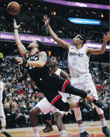  ?? AP PHOTO ?? Raptors’ Fred VanVleet missed Game 1 due to an injured right shoulder, but practised yesterday.