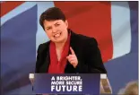  ??  ?? Ruth Davison helped revive the Scottish Tory brand