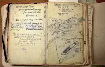  ?? WILLIAM DUNCAN STRONG, NATIONAL ANTHROPOLO­GICAL ARCHIVES, SMITHSONIA­N INSTITUTIO­N ?? The opening pages of a 1933 journal kept by archaeolog­ist William Duncan Strong, who explored the area said to be site of a missing city.