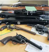  ??  ?? Variety Handed in firearms during two-week amnesty