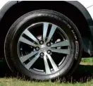  ??  ?? The 18-inch wheels shod with 245/60R18 tires look small on the large Pilot, but are great for comfort and stability.