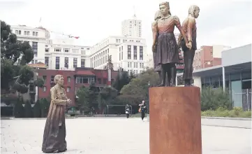  ??  ?? A view of the ‘Comfort Women’ Column of Strength statue in San Francisco, California. — AFP photo