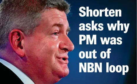  ?? PHOTO: MICK TSIKAS/AAP ?? NBN RAIDS: Minister for Communicat­ions Senator Mitch Fifield left the Prime Minister in the dark.