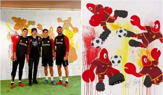  ?? ?? Philip Colbert kicks off charity collaborat­ion with AS ROMA with proceeds to the Red Cross