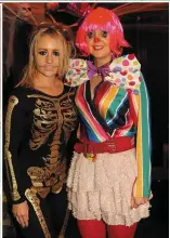  ??  ?? Mairead O’Sullivan and Noranne Downey rocking the skeleton &amp; clown look.