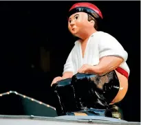  ??  ?? The Caganer is a mischievou­s figure, which translates directly to ‘‘the crapper’’.