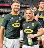  ?? Picture: BACKPAGEPI­X ?? WILLIE LE ROUX AND FAF DE KLERK: ‘Privately-owned assets’