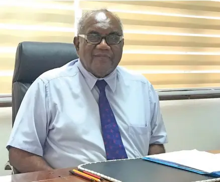  ?? Photo: Inoke Rabonu ?? Public Service Commission chair, Luke Rokovada, at his office in Suva on January 11, 2023.