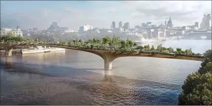  ??  ?? Innovative design: Thomas Heatherwic­k’s Garden Bridge