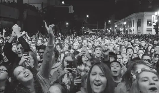  ?? HAMILTON SPECTATOR FILE PHOTO ?? Passion Pit fans crowd the stage at Supercrawl. Rather than featuring nostalgia acts, this festival aims for edgy.