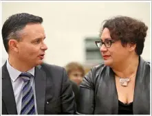  ??  ?? Shaw and Metiria Turei after she admitted committing benefit fraud.