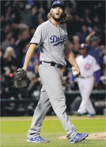  ?? JAMIE SQUIRE/GETTY IMAGES ?? L.A. Dodgers ace Clayton Kershaw has pitched well in this year’s post-season.