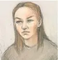  ??  ?? Murder charge: a court artist’s sketch of Olga Freeman