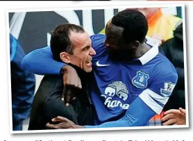  ??  ?? New lease of life: Belgium boss Martinez with Lukaku at Everton (left)