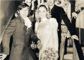  ??  ?? Imagen del matrimonio de la actriz Sharon Tate y el director Roman Polanski.