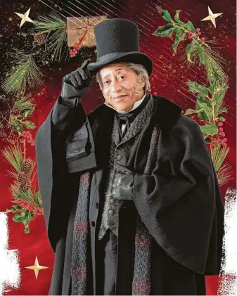  ?? Allyson Huntsman ?? David Rainey stars as Ebenezer Scrooge in the Alley Theatre’s “A Christmas Carol.”